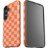 Orange Checkered Galaxy S24 Impact Case